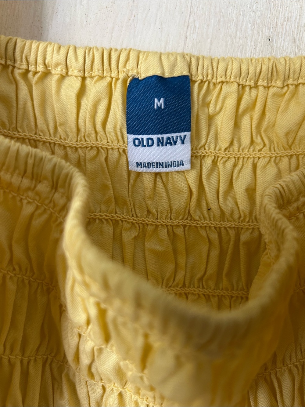 Old Navy Yellow Smocked Peplum Cami - Picture 3 of 4